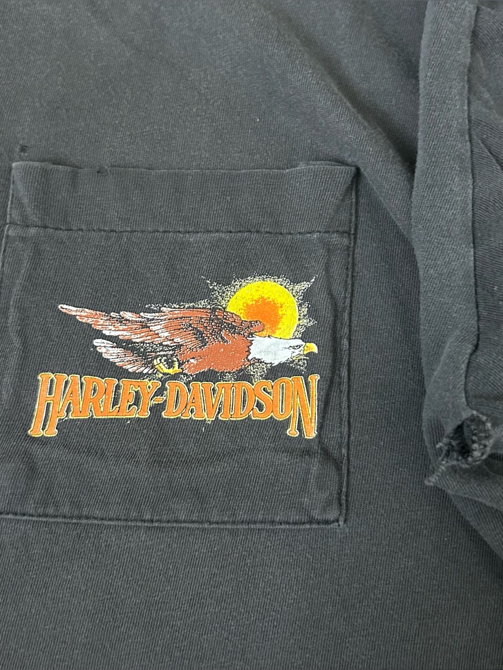 Vintage 90s Harley Davidson Eagle Shirt Size XL Single Stitch Faded - Picture 5 of 8